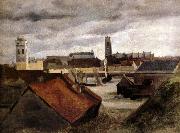 Corot Camille Dunkerque,les bassins de peche oil painting